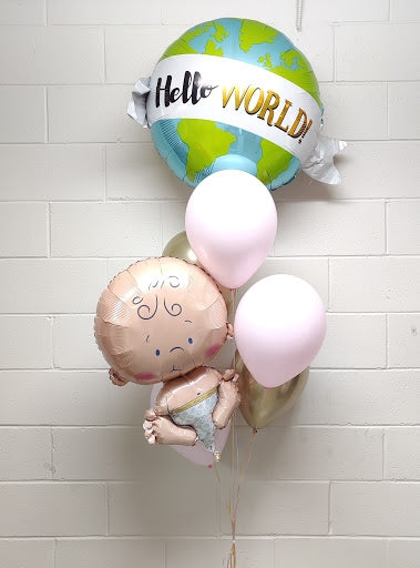 Hello World Baby Girl Set