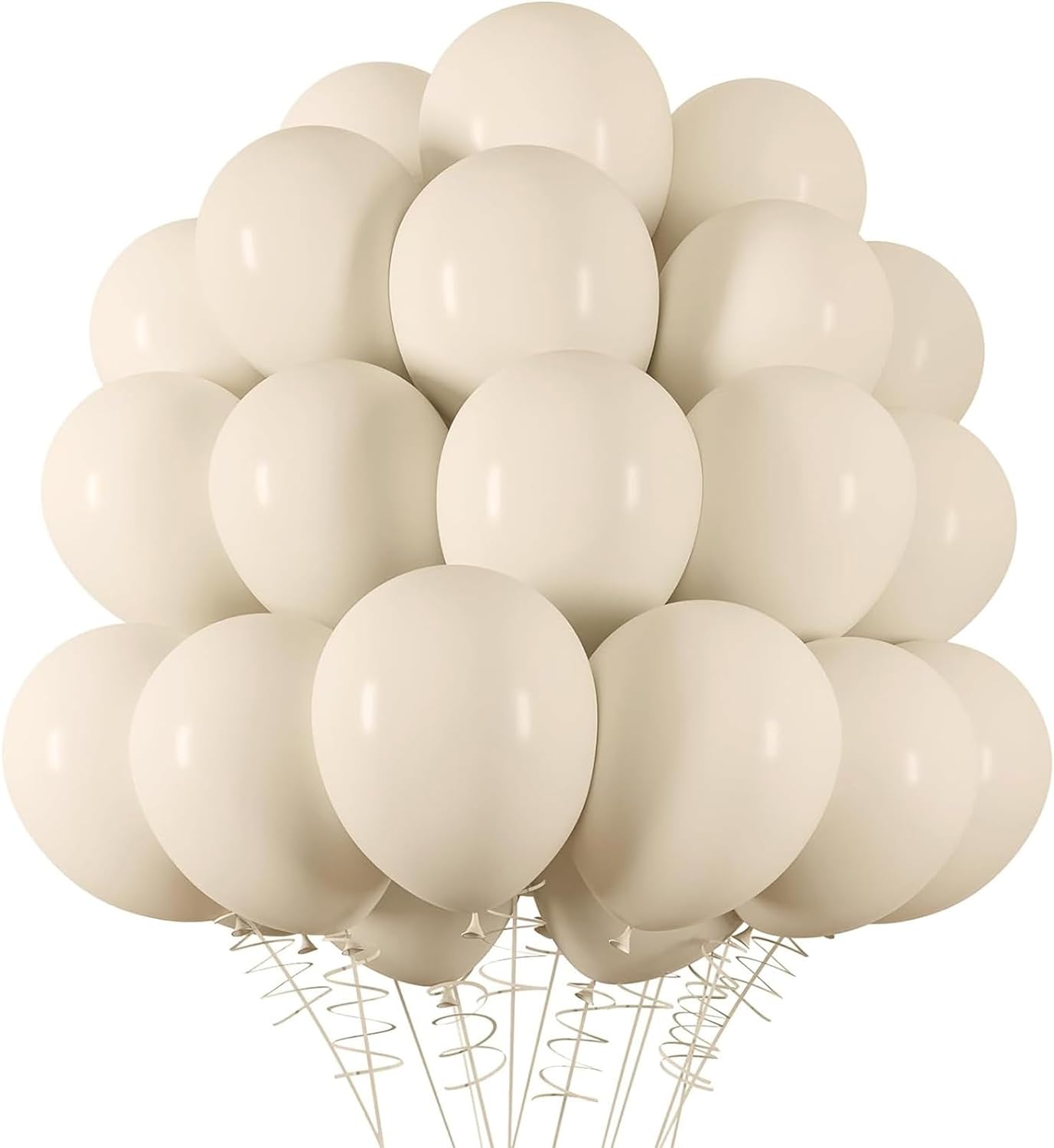 60pcs 12in White Sand Balloons Kit